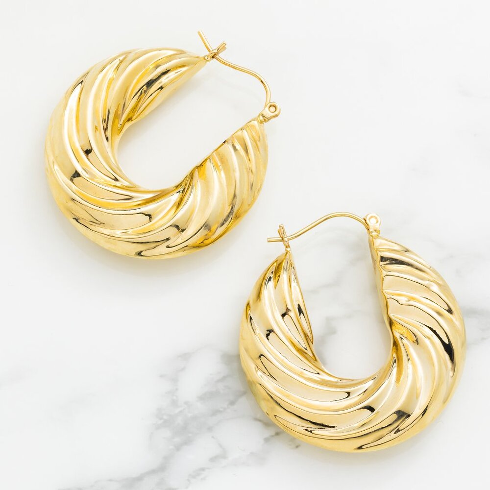 Gold Chunky Hoops